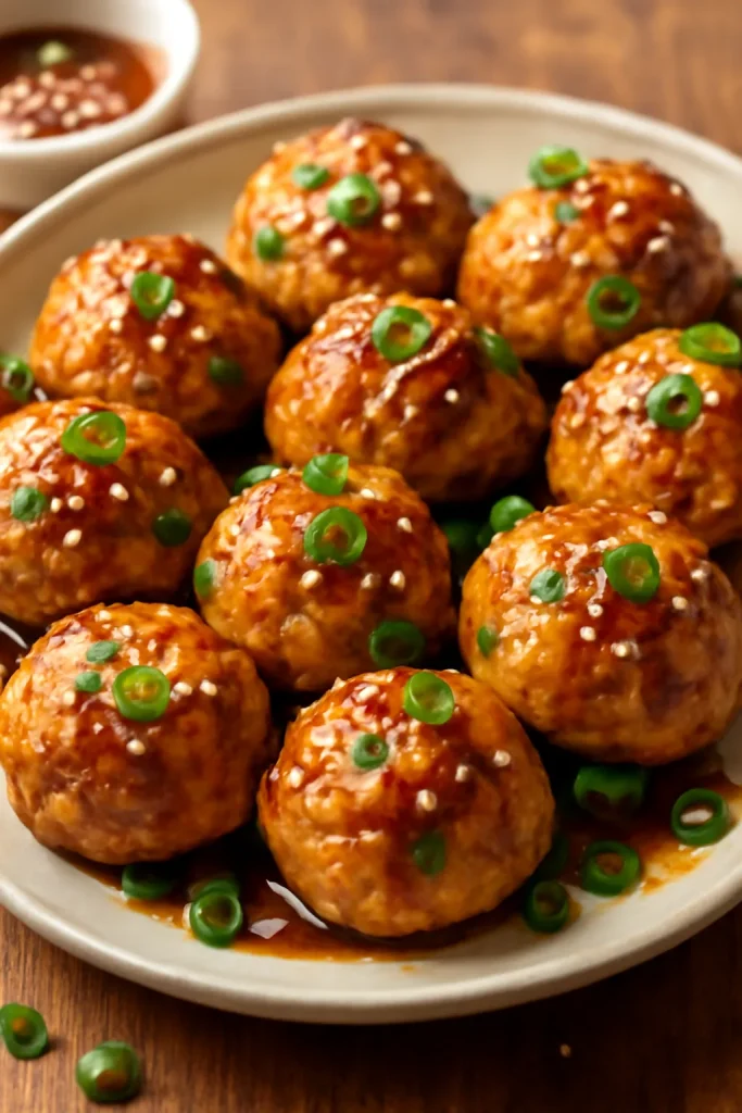 Asian Ground Chicken Meatballs
