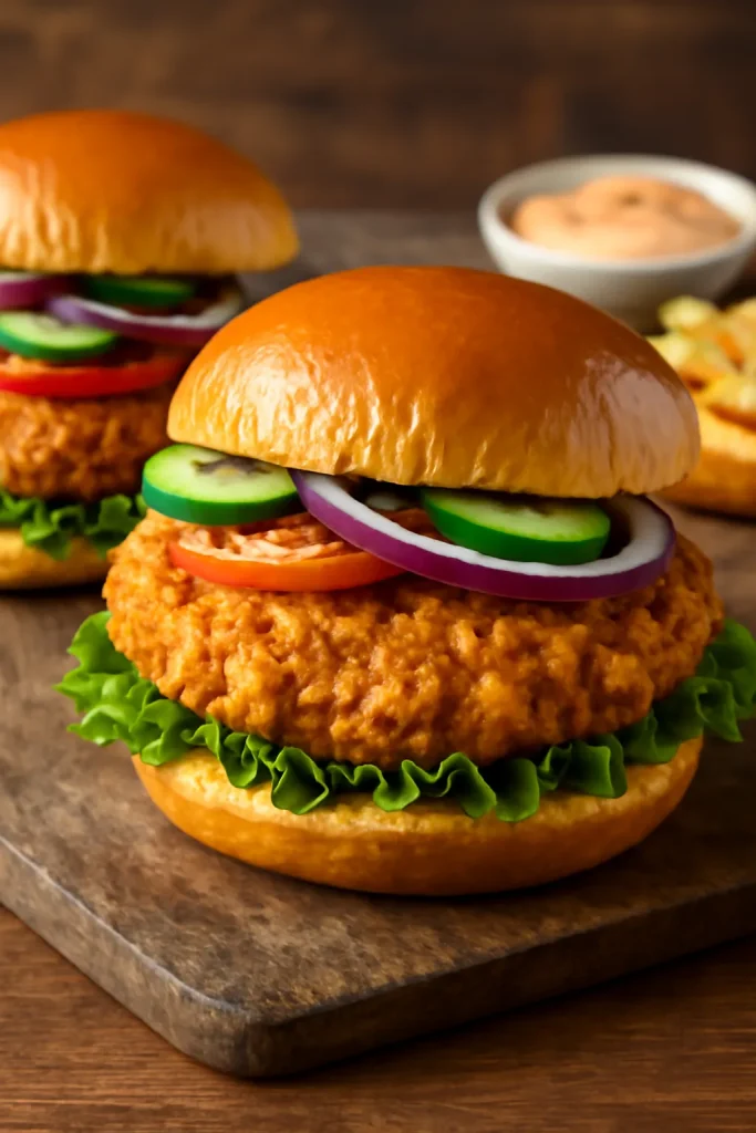 Crispy Chicken Burgers With Ground Chicken
