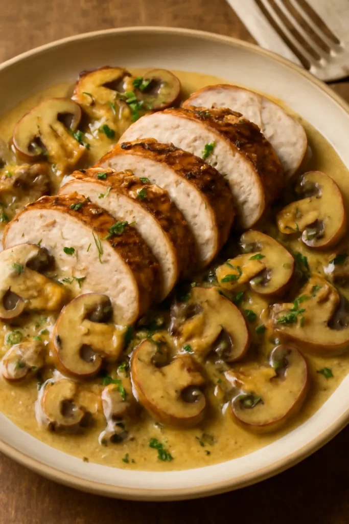 Easy Mushroom Pork Tenderloin