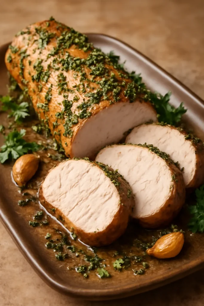Garlic Herb Roasted Pork Tenderloin
