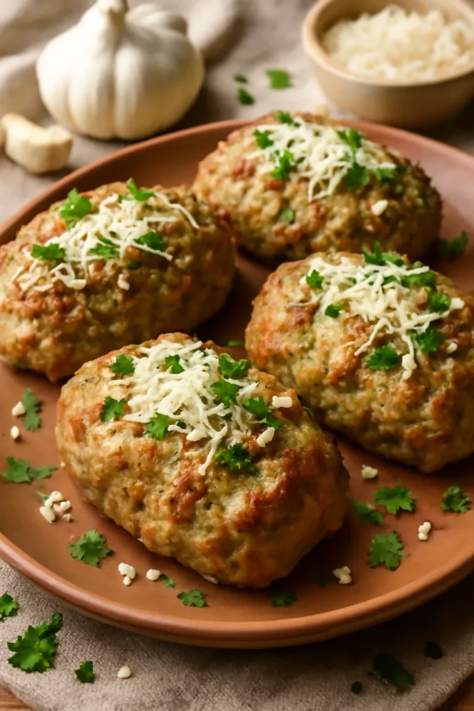 Garlic Parmesan Chicken Meatloaves