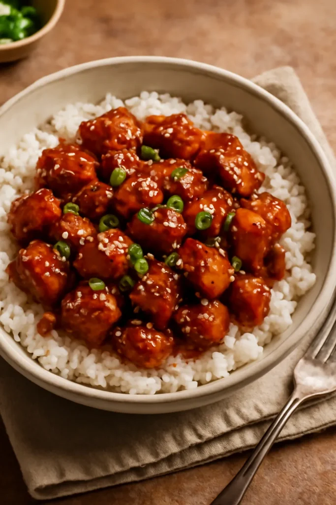 Honey Garlic Pork and Rice