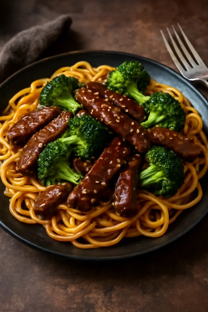 Magnolian Beef And Broccoli With Noodles