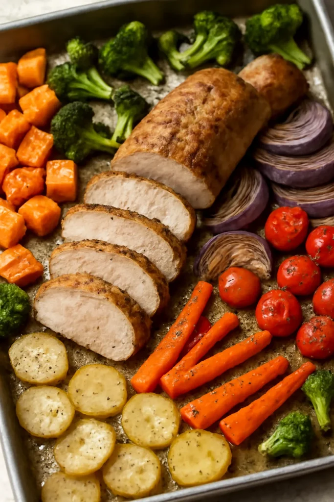 Sheet Pan Pork Tenderloin with Roasted Veggies