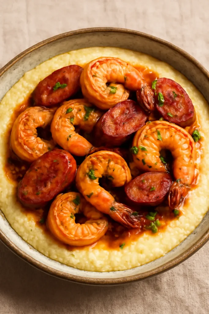 Shrimp and Smoked Sausage Grits